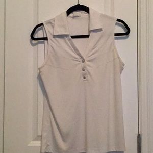 White golf shirt. Medium